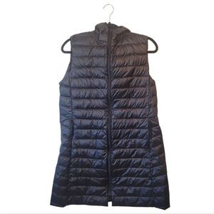 Elfjoy Black Down Filled Puffer Longline Vest Women's Size US M